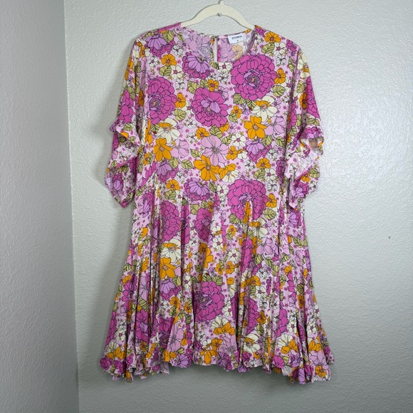 Storia Dresses & Skirts - Storia Anthropologie Floral Oversized Flowy Mini Summer Dress Size Medium